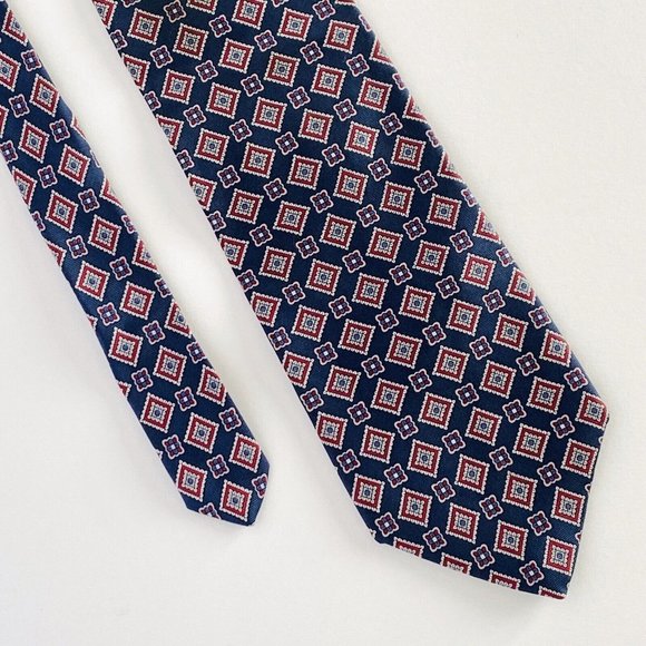 Bert Pulitzer Other - Bert Pulitzer Men’s Classic Blue Red Designer Silk Necktie Office Work Dad Gift